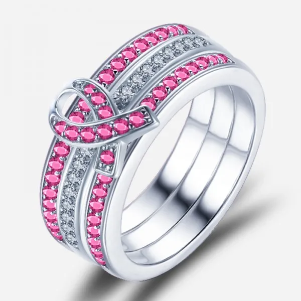 Новое поступление топ модный Anillos изящный подлинный розовый cz проложенный раком