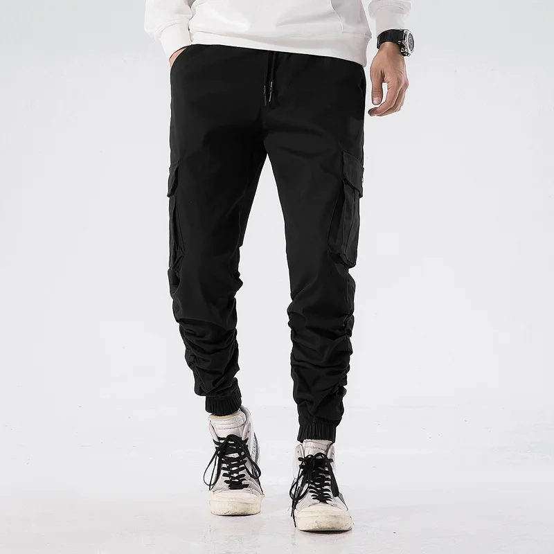 Liketkit мужские тактические брюки карго 2019 однотонные Свободные повседневные штаны