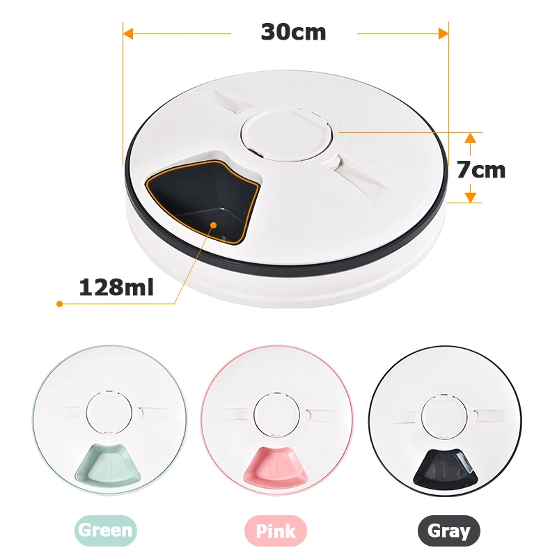 

Automatic Pet Feeder Timing 6 Meals Electric Dry Food Dispenser Pet Supplies Cat Dog 24 Hours Timer Timed Feeder Auto