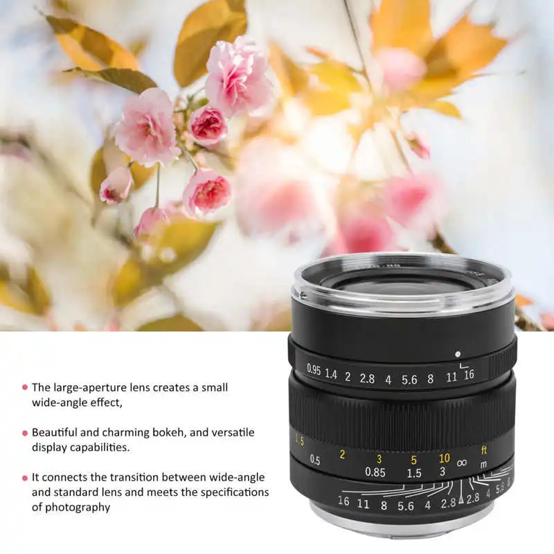 ZHONGYI 17 мм F0.95 широкоугольный объектив с фиксированным фокусом для камеры