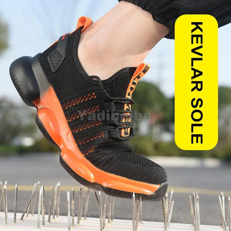 

Safety Shoes Women Men Work Boots Steel Toe Work Shoes Anti-Smash Breathable Work Sneakers Lightweight Safety Boots Footwear