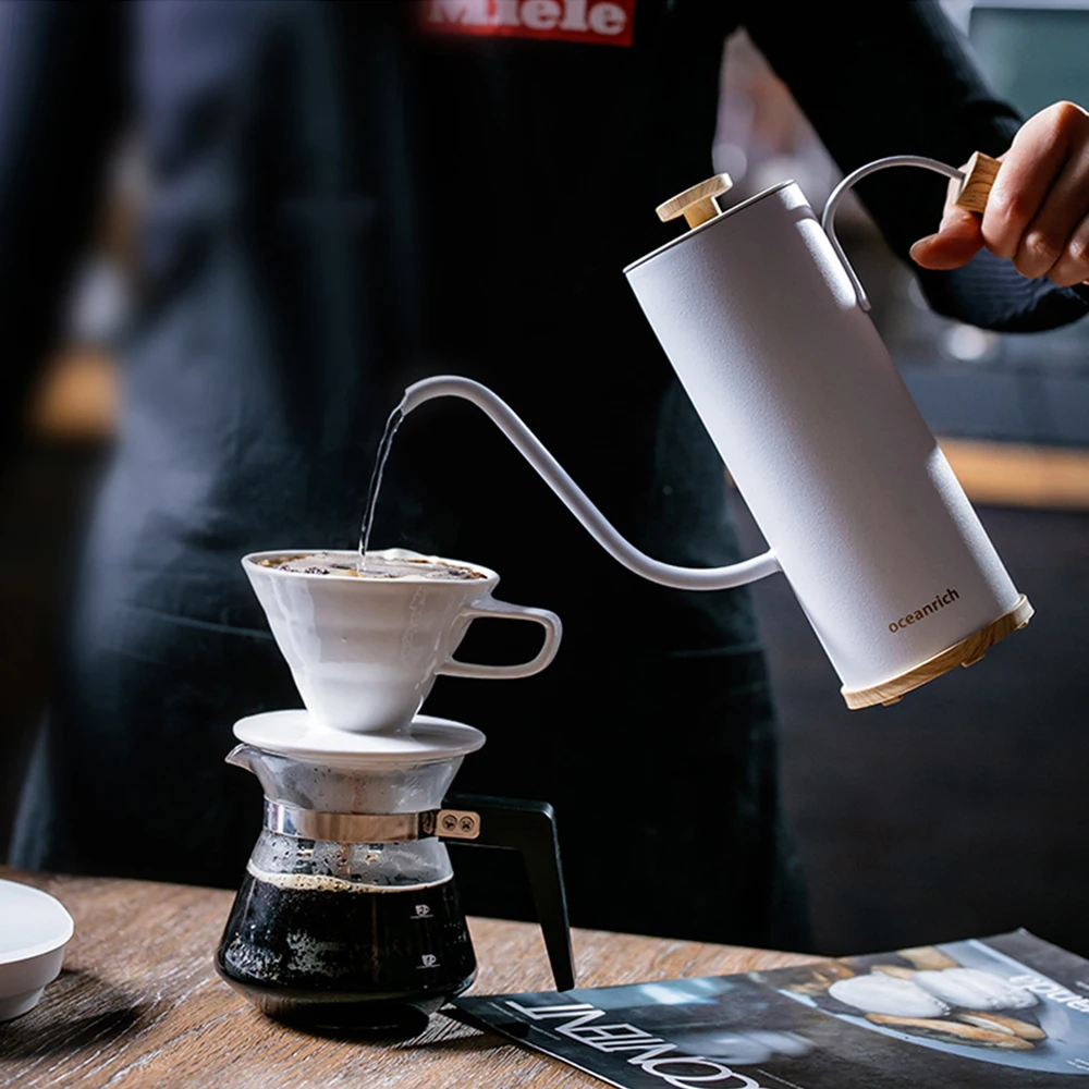 Oceanrich кофе горшок гусиная шея чайник залить чай прекрасный рот заваривать