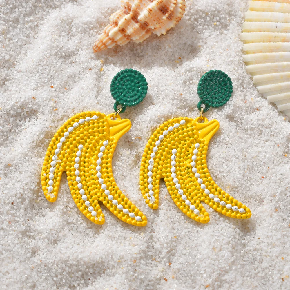 CHSXY 2019 Новые фрукты серьги в виде капель ручная работа бисер индивидуальное Дутое