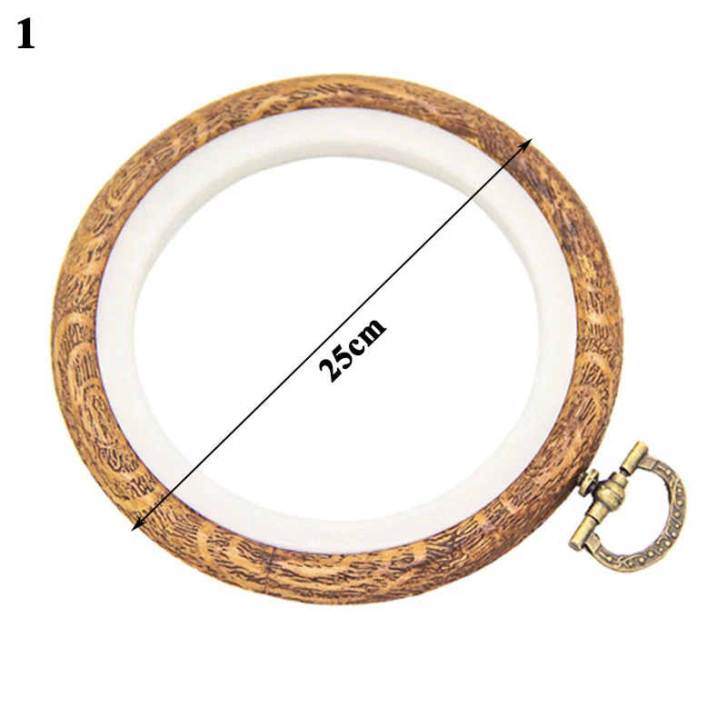 

Wood Grain Embroidered Stretch Tool Plastic Round Oval Octagon Rectangle Embroidery Hoop DIY Needlecraft Hand Sewing Accessories