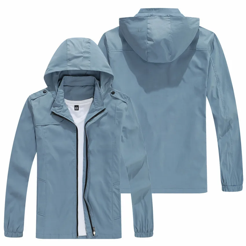 Мужская тонкая куртка с капюшоном уличная спортивная одежда Высококачественная