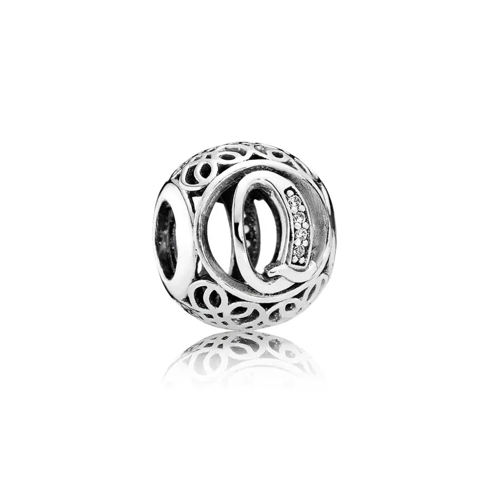 

Alphabet Letter A-Z 925 Sterling Silver Beads 26 Alphabet For Women Pandora Charm Original Bracelet