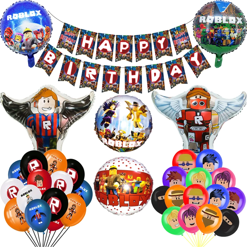 Новинка шары Robloxs для девочек и мальчиков на день рождения баннер украшение в