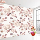 На заказ любой размер 3d Цветочный настенный фон настенная бумага фрески для гостиной натуральная спальня самоклеющиеся стены бумага домашний декор