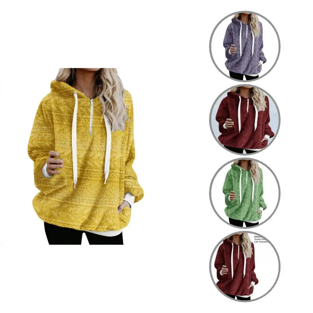 

Solid Color Hoodie Attractive Casual Long Sleeve Comfortable Women Sweatshirt Hooded Sweatshirt Pullover Hoodie