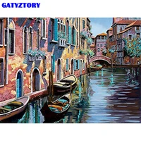 gatyztory paint by number venice city hand painted paintings art drawing on canvas diy pictures by numbers kits home decor gift