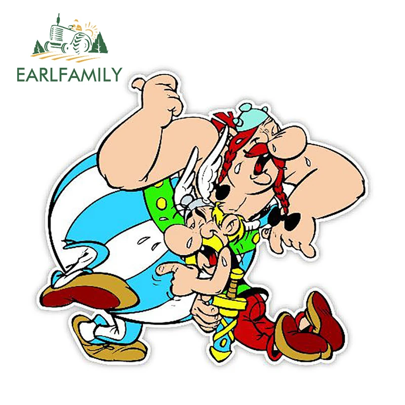 EARLFAMILY 13 см X 11 6 Астерикс и Обеликс смеющаяся наклейка забавная на автомобиль