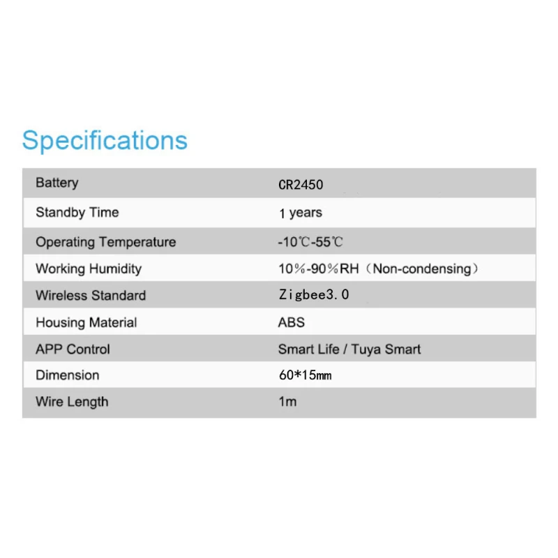 

Tuya Zigbee Leak Alarm Water Flood Detector Water Immerse Sensor Tuya/Smart Life APP Remote Alarm Works With Alexa Google Home