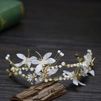 pearl crystal bridal hair accessories goddess headband