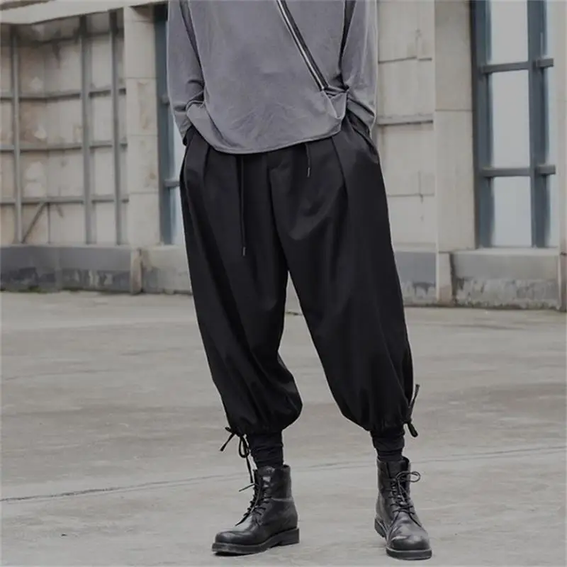 

Men's nine minute pants Spring/summer new Yamamoto fashion trend loose men lantern shape pants casual pants small feet pants