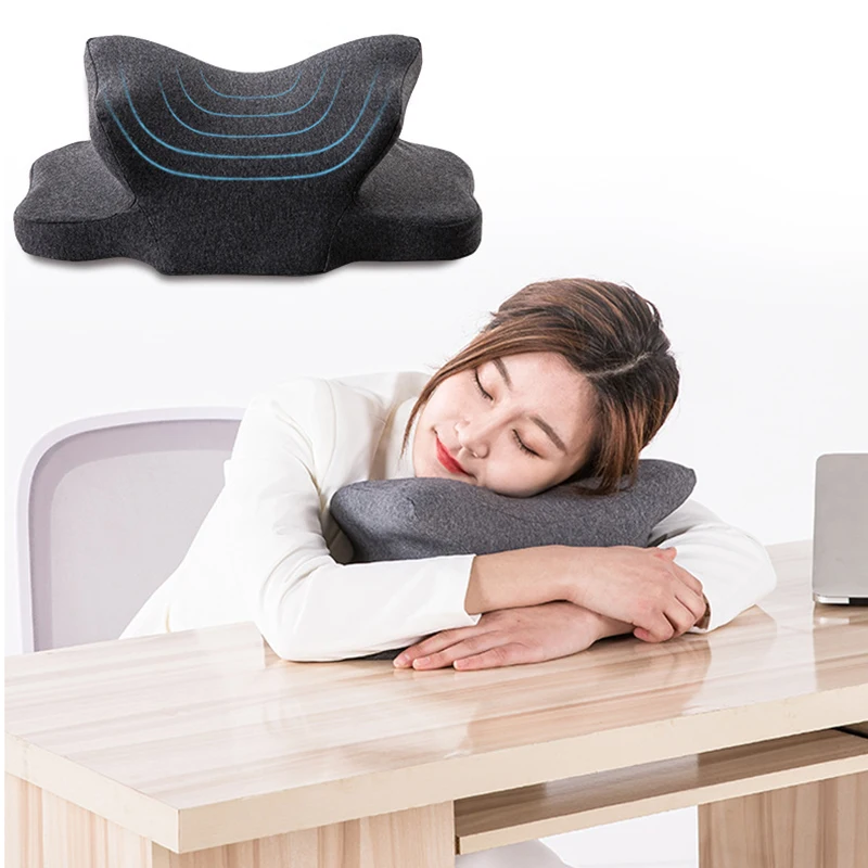

Memory Foam Arched Nap Pillow Bedding Sleeping Headrest Neck Support Cushions Rest Lunch Break Pillow Cervical Health Pillows