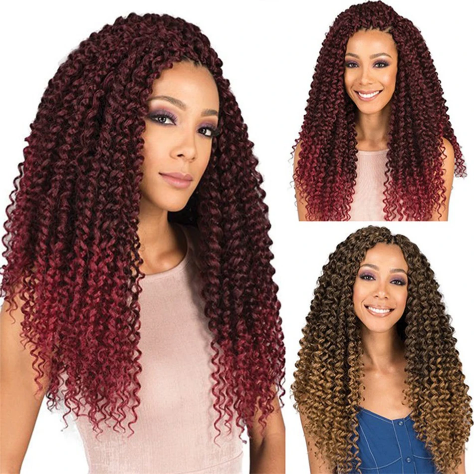 

Aidaiya 18 дюймов крученые страстные твист волосы Вязание крючком волосы синтетические Омбре твист накрученные пушистые Пружинные закрученные...