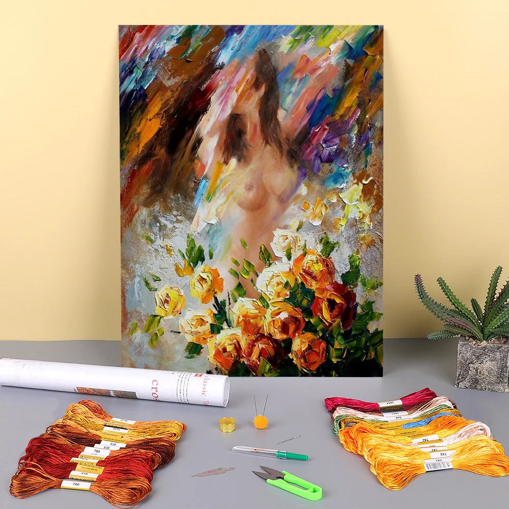 Картина маслом стиль мечты печать 11CT вышивка крестом полный комплект DMC нитки