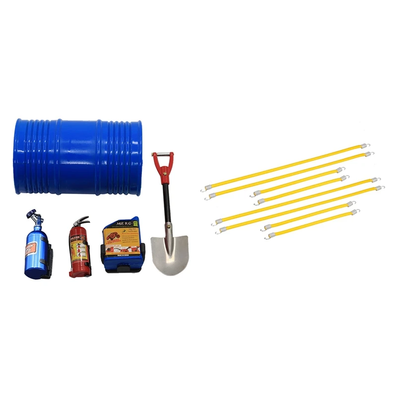 

5 шт. 1/10 Rc Гусеничный моделирование аксессуар Запчасти модель для осевой Scx10 Trx4 & 8 шт. эластичные багажник на крышу веревка шнуры для креплени...