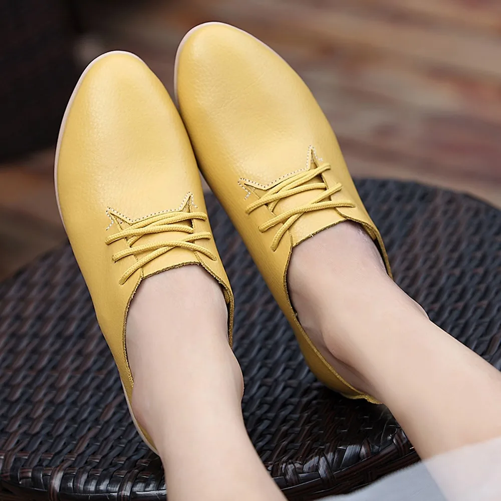 Туфли SAGACE Женские однотонные кожаные повседневная обувь для работы и офиса