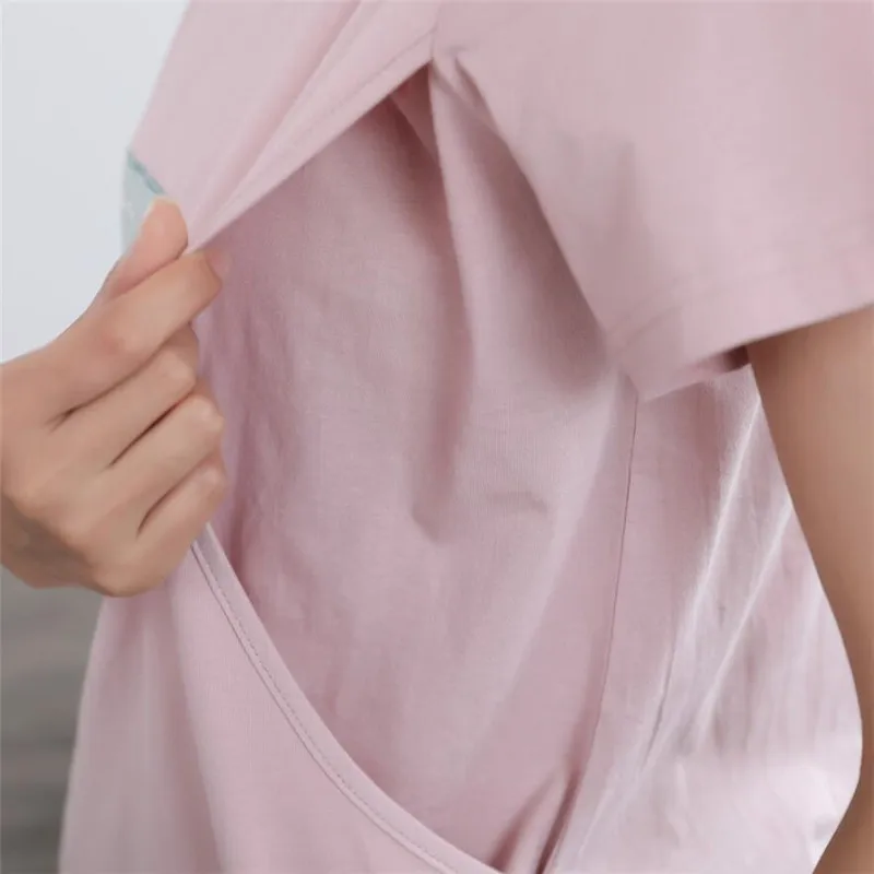 

summer Maternity breastfeeding pajamas breast feeding nightwear maternity nursing pajama sets maternity nursing sleepwear