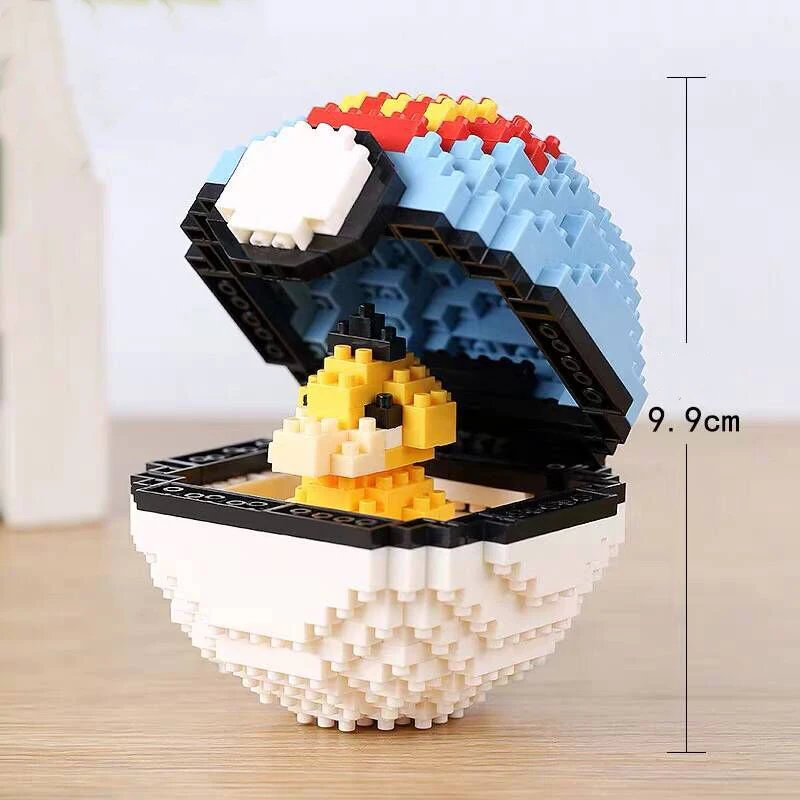 Мини Qute аниме мультфильм игра Пикачу Алмаз Сделай Сам пластиковый строительный