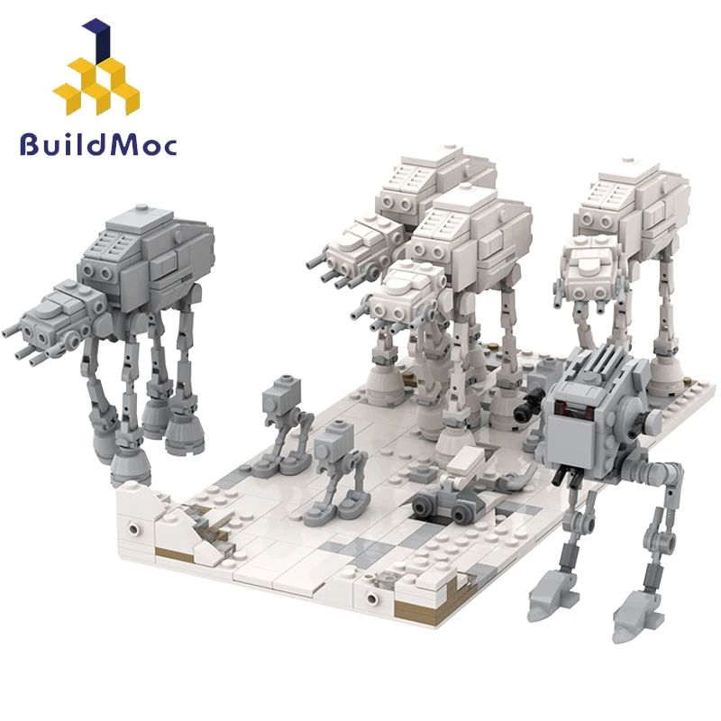 Buildmoc кинозвезда 5 империи ударов сзади битва хота атака AT ST & Walker армии