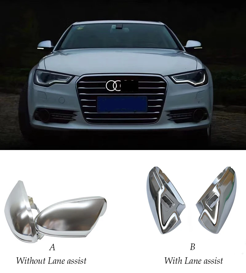 Боковое зеркало заднего вида колпачки для Audi A6 S6 C7 4G матовые черные из