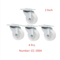 4 pcslot caster 2 inch omnidirectional wheel white pp universal industrial dryer small