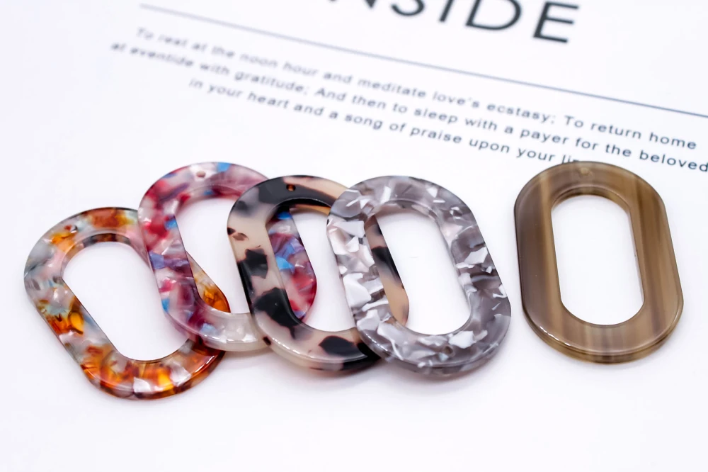 6 шт. акриловые серьги-подвески овальной формы | Украшения и аксессуары