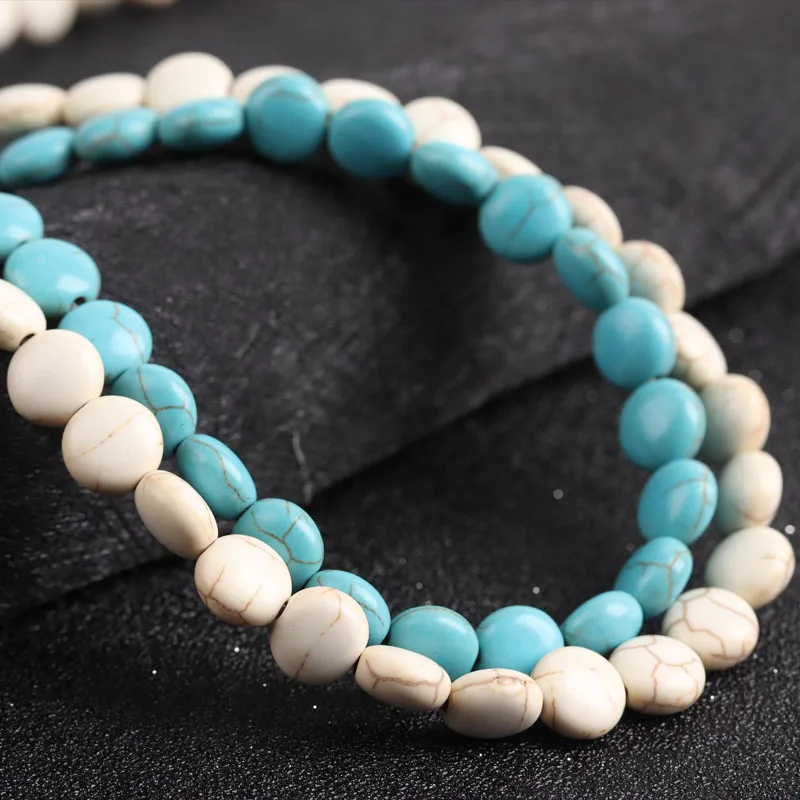 42шт/лот натуральный камень бирюзовые бусины круглые свободные для изготовления ювелирных изделий браслет аксессуары 10*10мм оптом на.