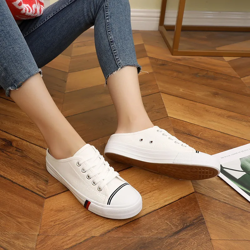Кеды женские с вулканизированной подошвой повседневные холщовые лоферы без