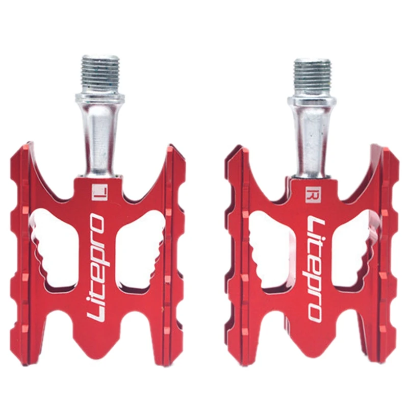 

Litepro Bike Pedals Aluminum Alloy Ultralight Bearing Pedal K3 for Brompton Folding Bike Mountain Bike Red