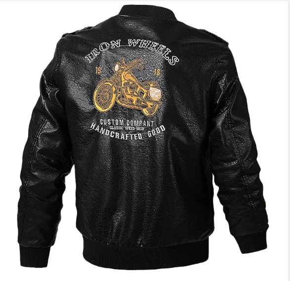 

2020 Men's Classical Motocycle Jacket Winter Skin Thick Man Leather Jacket Moto Autumn Zipper Jacket Biker Coat Large Size 5XL