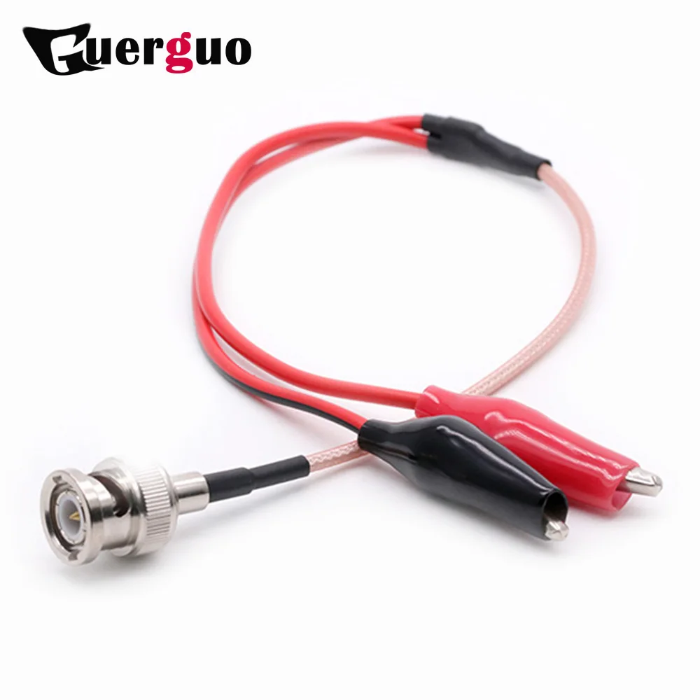 

1 шт. BNC штекер RG316 RF коаксиальный кабель к двойным зажимам типа «крокодил» красный и черный тестер провод соединитель 50 см
