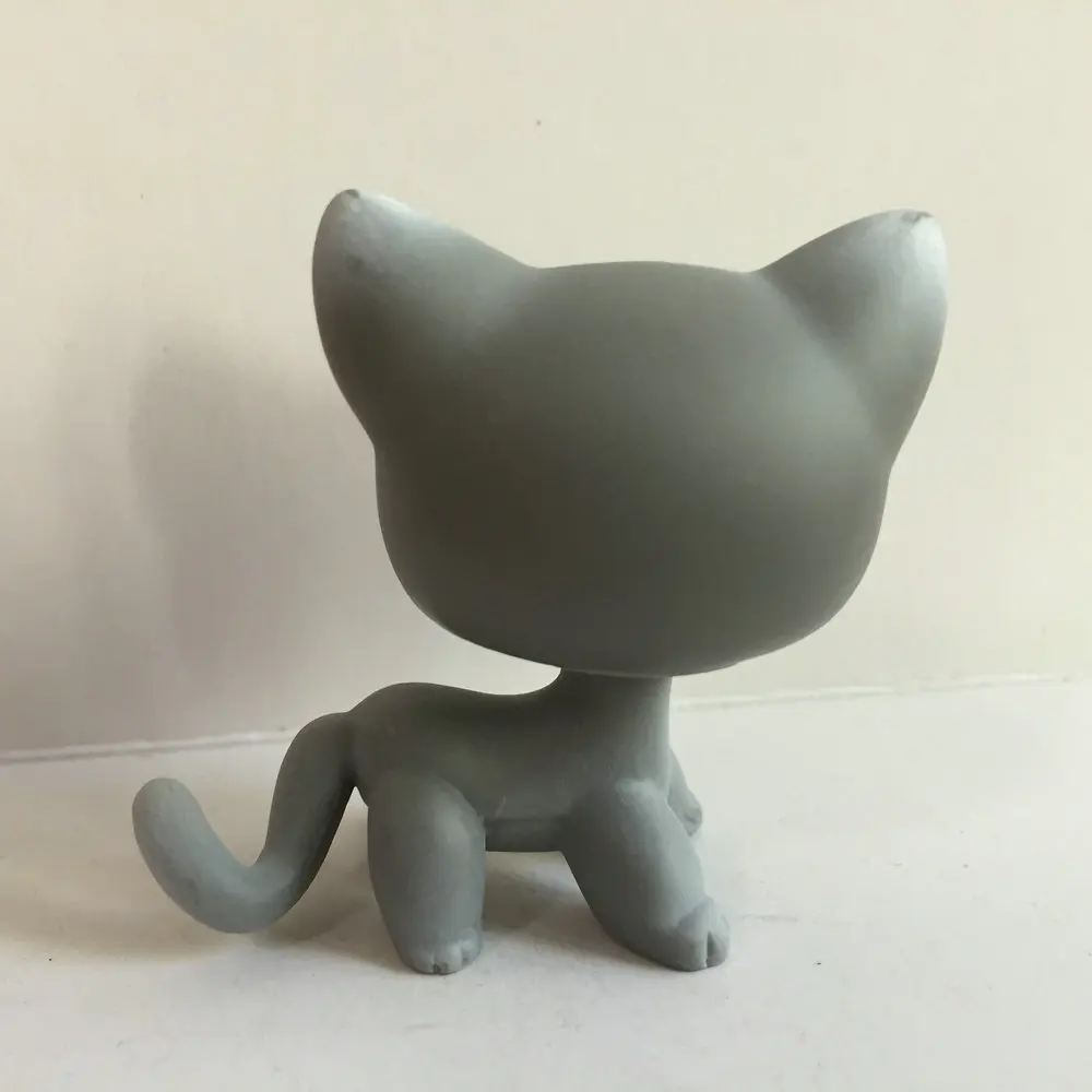 Короткие волосы для кошек маленькие животных детские серые синие глаза фигурка