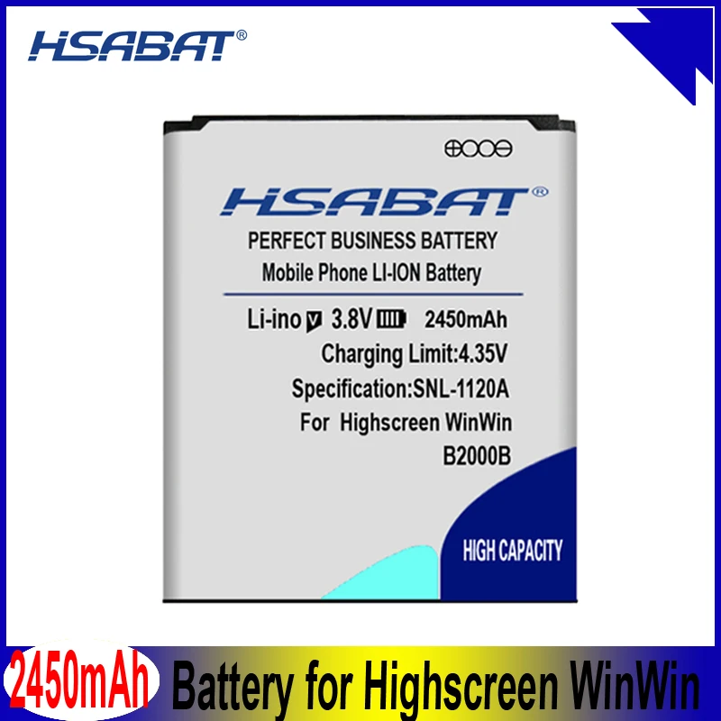 Аккумулятор HSABAT 2450 мАч B2000B для Highscreen WinWin win B2000B|Аккумуляторы мобильных телефонов|