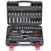 53pcs professional tool box spanner socket set screwdriver wrench ratchets set kit car repair tools combination hand tools set