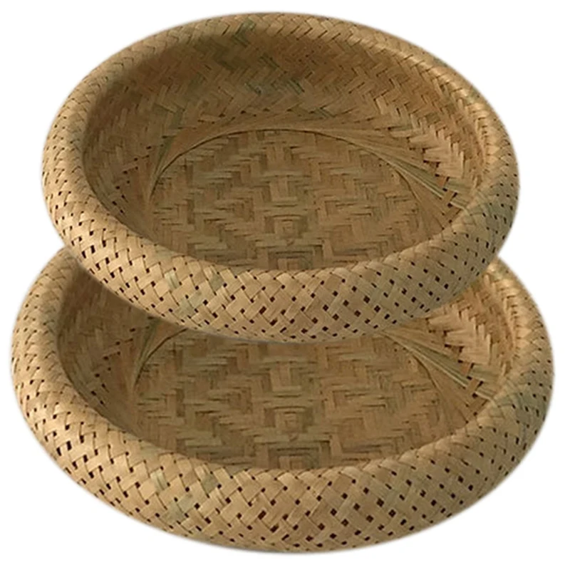 Семейная бамбуковая корзина кухонная еда пикник хлеб украшение для дома 2 набора