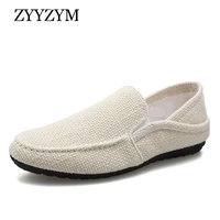 zyyzym spring summer men loafers shoes light leisure breathable canvas eur size 38 44