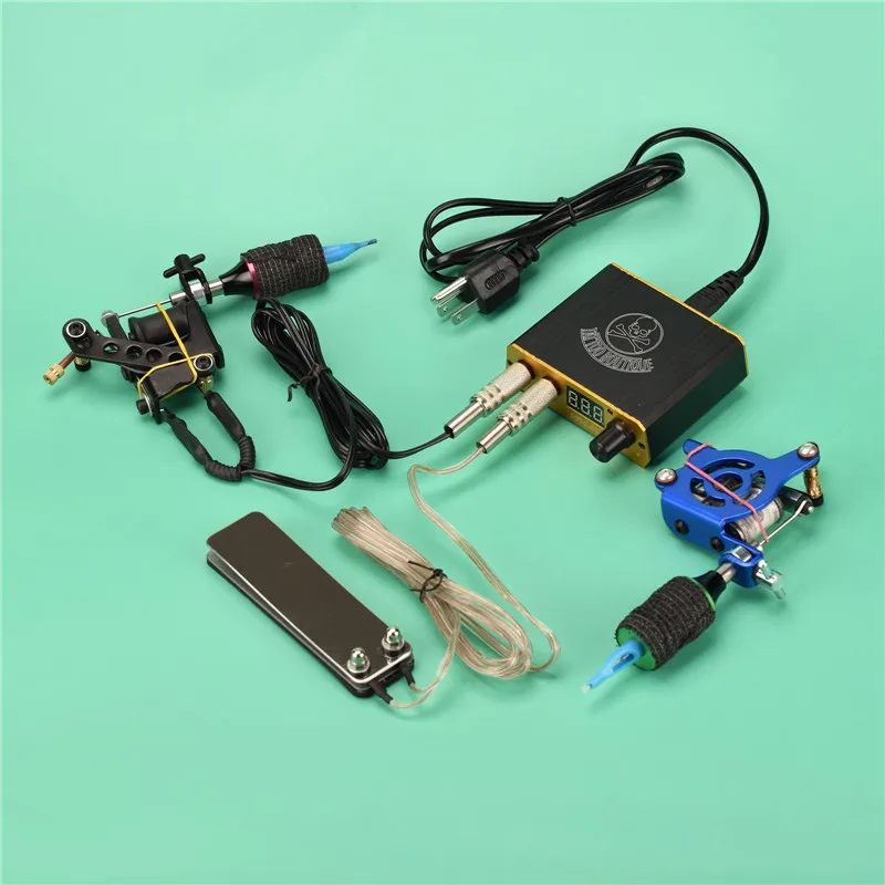 

JimKing Tattoo Kit Tattoo Machines Gun With Ink Power Supply Tattoo Grips Body Art Tools Complete Tattoo Set Accessories Supplie