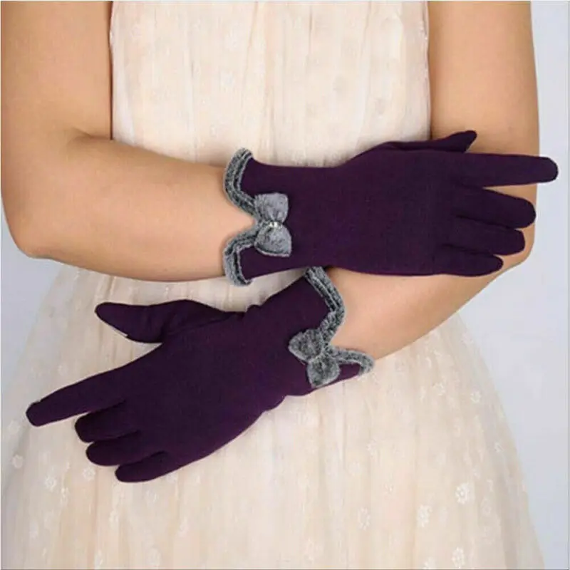 Full Finger Gloves Mitterns Womens Winter Fleece Thermal Touch Screen Faux Fur Thicken Warm Wrist Mitten | Аксессуары для одежды