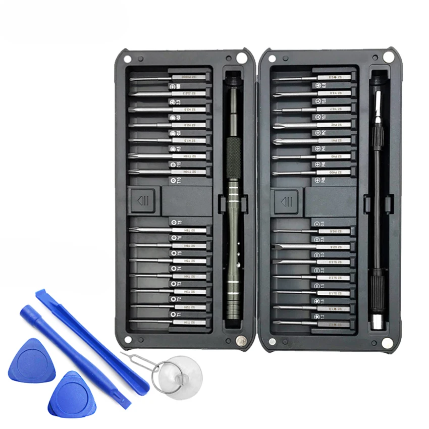 

30 in 1 Precision Screwdriver Set with S2 Long Bits, Magnetic Case, Professional Opening Pry Tool Repair Kit for Phone Watch