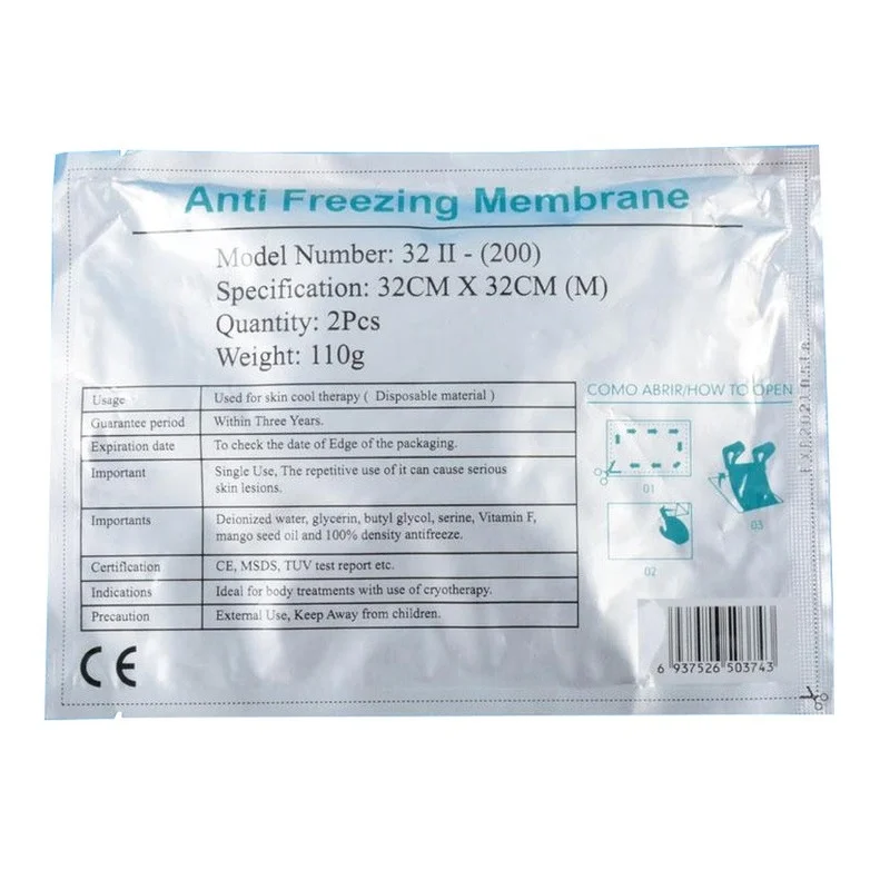 

Anti-Freeze Membranes For Cryolipolysis Cryo Antifreeze Membrane Cryotherapy Gel Pad Freezefats 3 Size 27X30Cm 34X42 Cm Machine