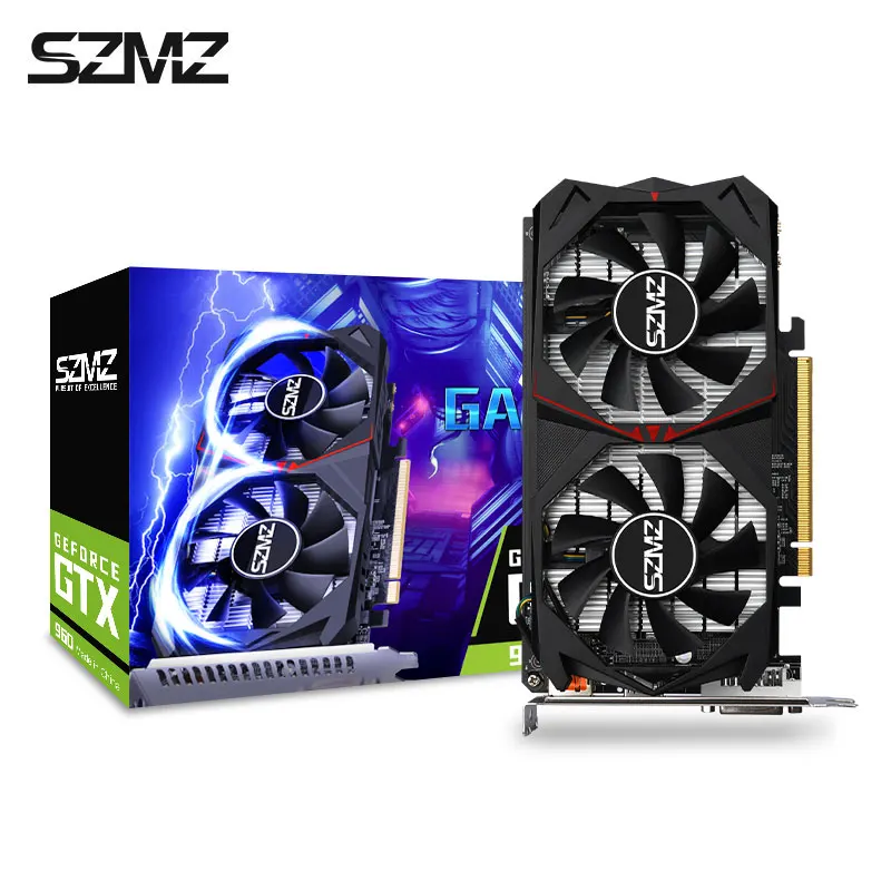 Оригинальная видеокарта SZMZ GTX960 4 Гб 2 128 бит GDDR5 графика для NVIDIA VGA GTX 960 карта Dvi и RX580
