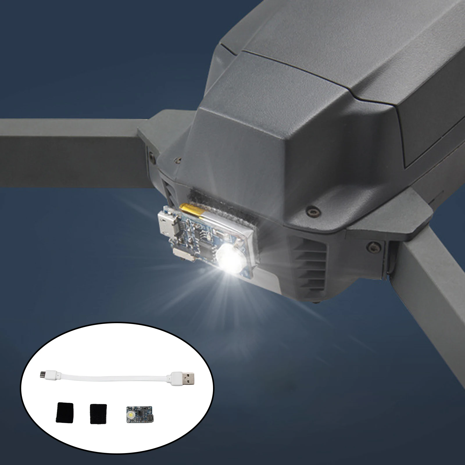 

Флэш-стробоскоп для дрона, лампа ночного освещения, яркий USB-кабель для DJI Mavic Mini SE Air 2S, Радиоуправляемый квадрокоптер, самолет, Запасная част...