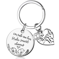 stay safe have fun make good choices sweet 16 years old girl gifts for birthday 16th teenage keyring new driver keychain