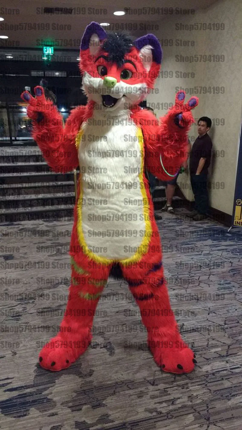 Персонализированный пушистый костюм Хаски # H12 костюм-талисман косплей животное