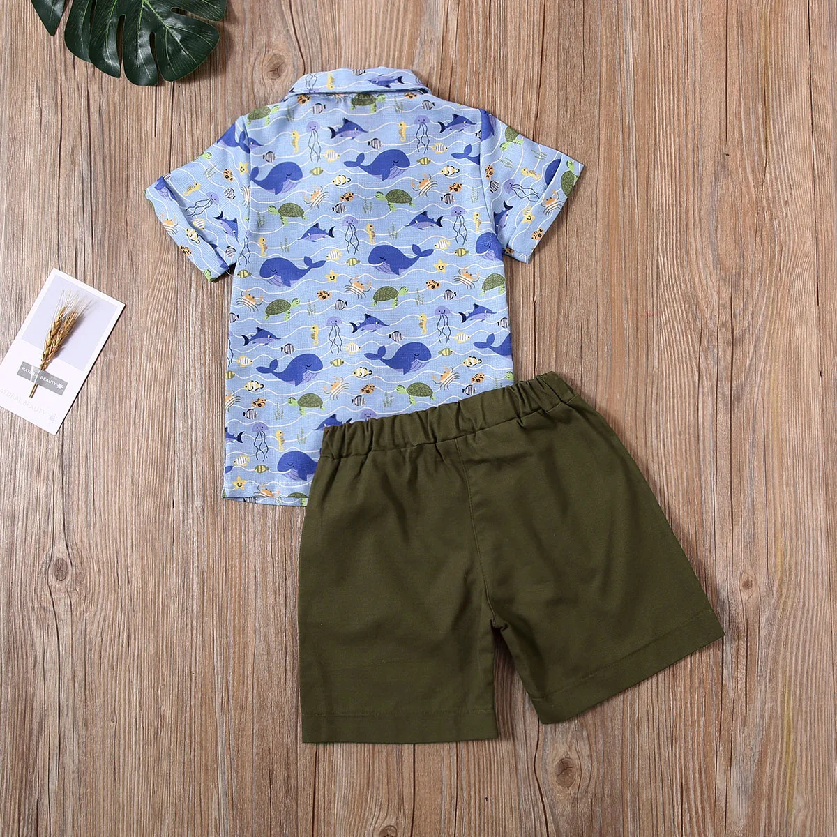 

UK Toddler Kids Baby Boys Animal Print Tops Shirt Shorts Pants Outfit Clothes