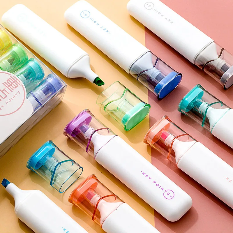 

6 видов цветов/набор креативные милые флуоресцентный маркер ручка вручную учетной записи чертежная ручка Marcador детского подарка офисные и ш...