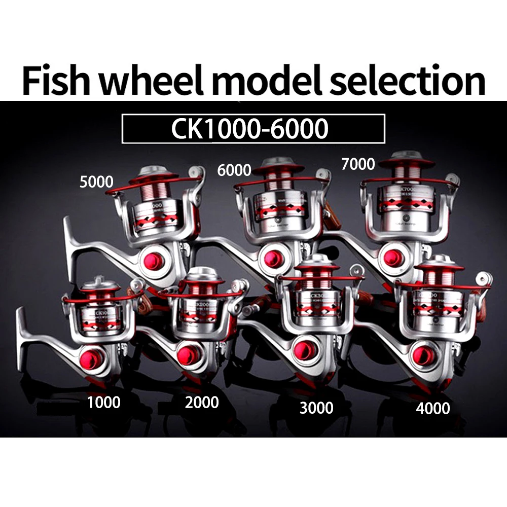 

Metal Spinning Fishing Reel 5.2:1 Fishing tackle Pesca Carrete Spinnning Reel Feeder Carp Fishing Wheel 1000-6000